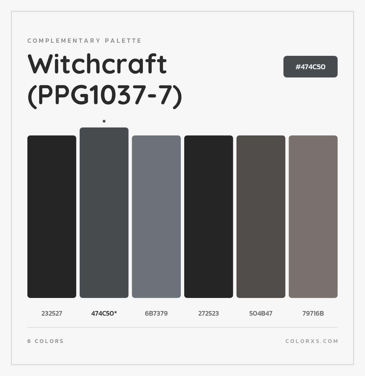 Witchcraft (PPG1037-7) - Complementary Color Palette