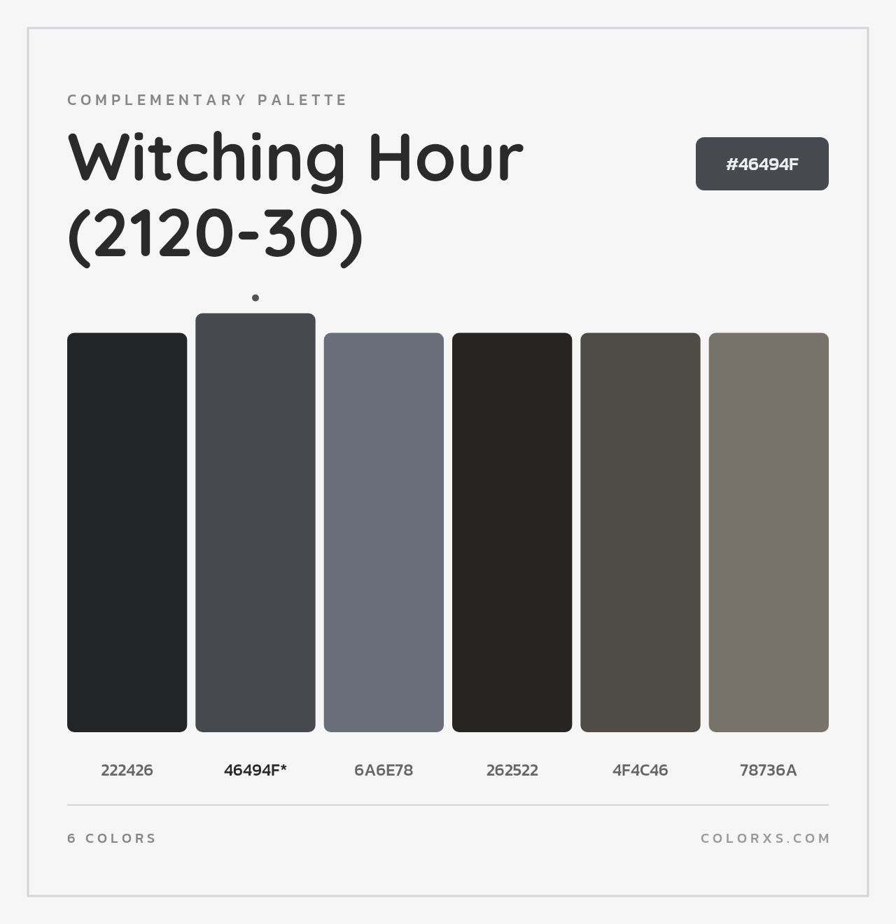 Witching Hour (2120-30) - Complementary Color Palette
