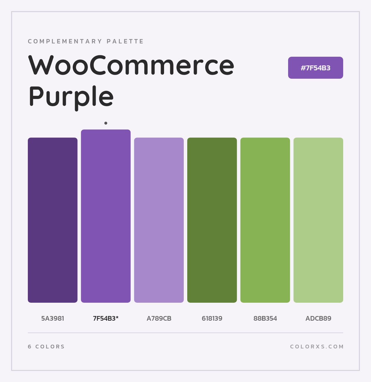 WooCommerce Purple - Complementary Color Palette