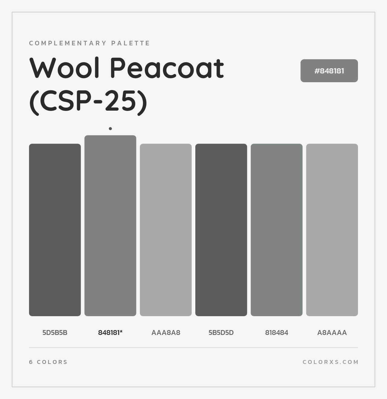 Wool Peacoat (CSP-25) - Complementary Color Palette