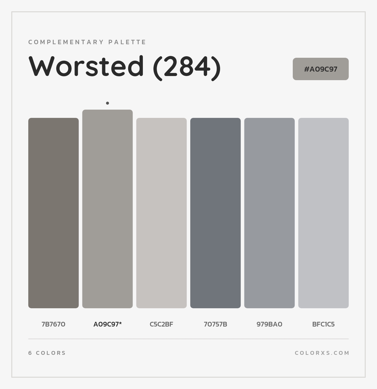 Worsted (284) - Complementary Color Palette