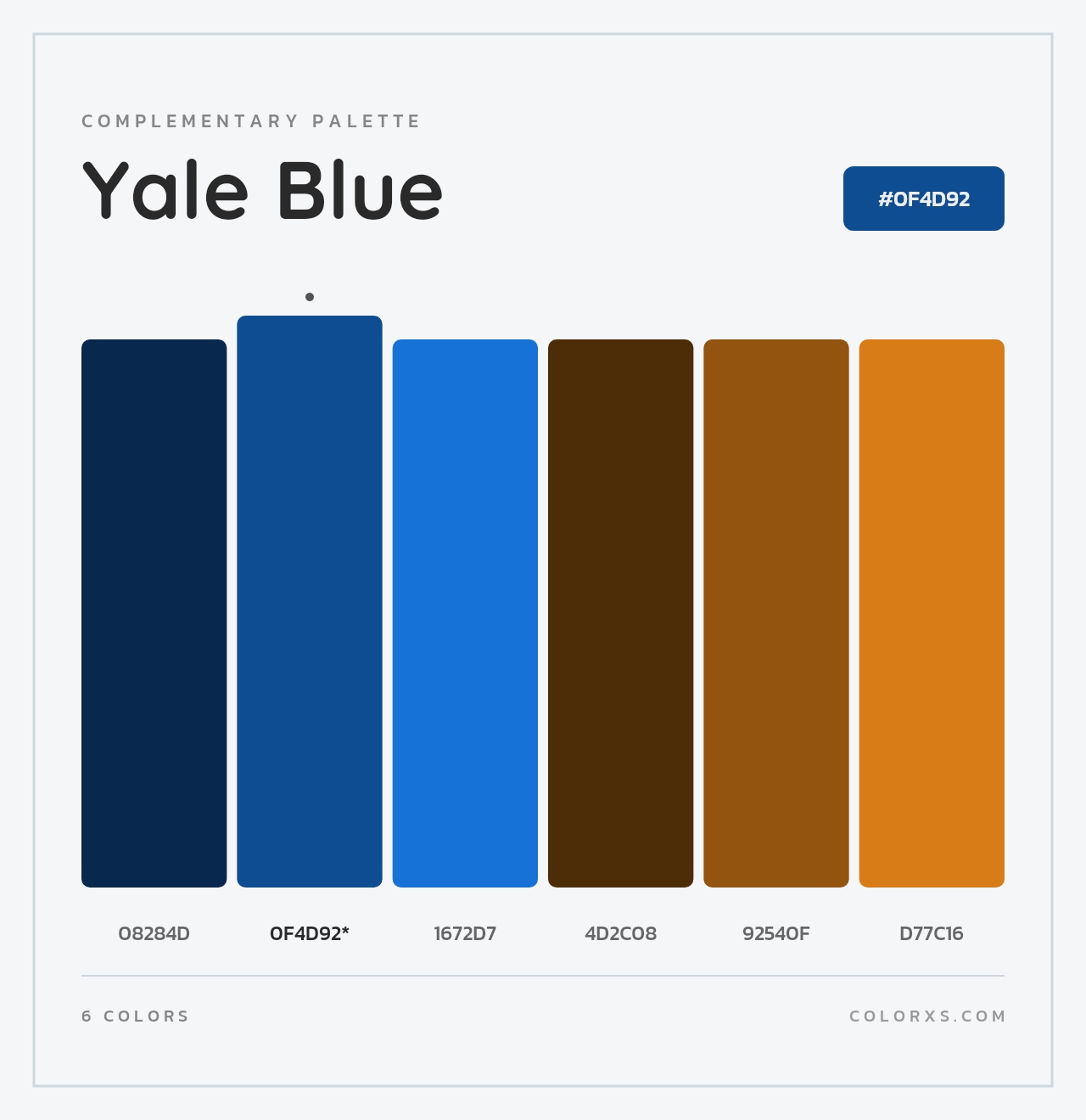 Yale Blue - Complementary Color Palette