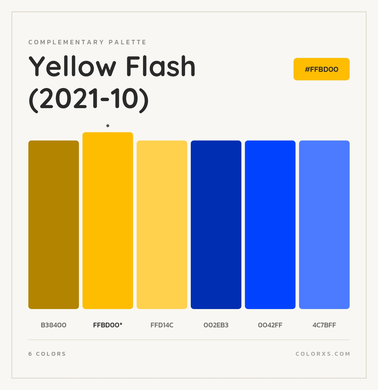 Yellow Flash (2021-10) - Complementary Color Palette