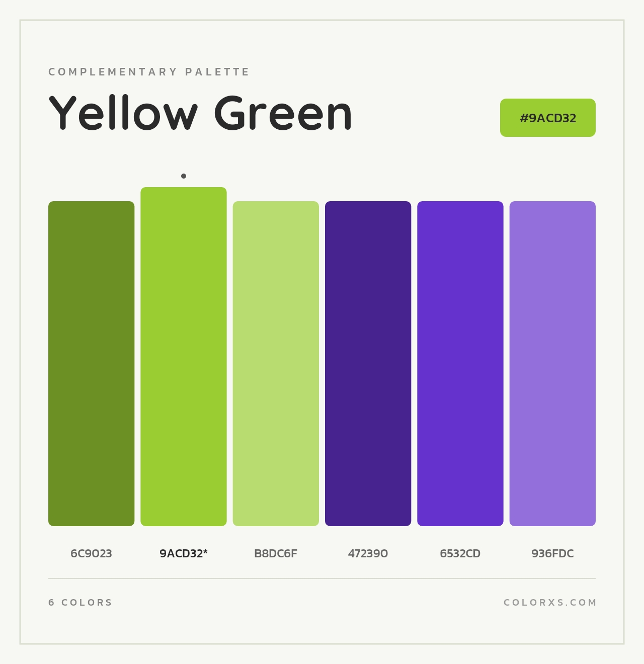 Yellow Green - Complementary Color Palette
