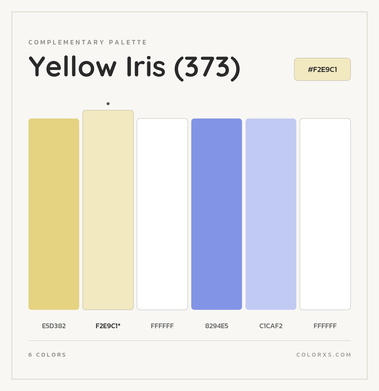 Yellow Iris (373) - Complementary Color Palette