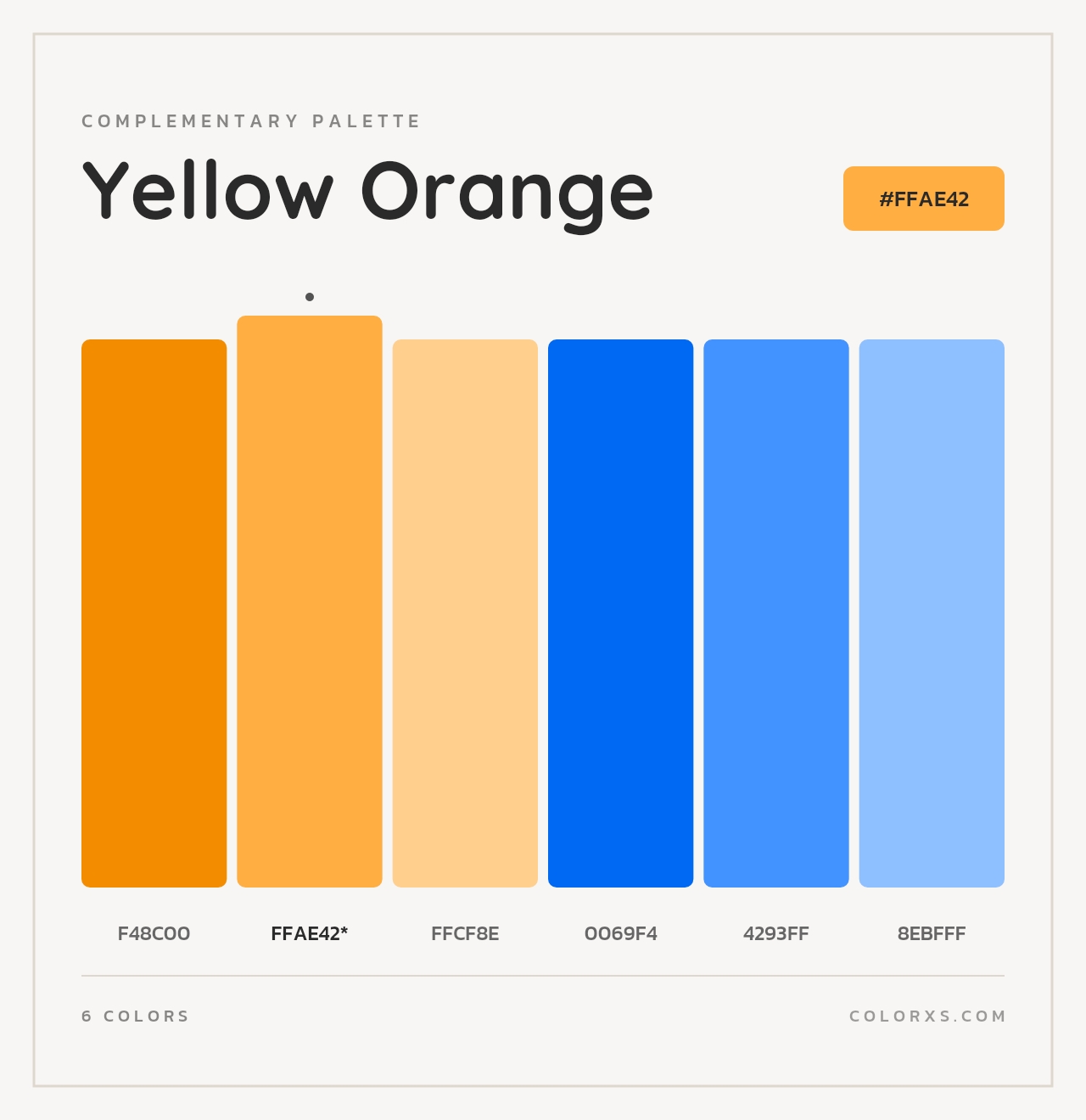 Yellow Orange - Complementary Color Palette