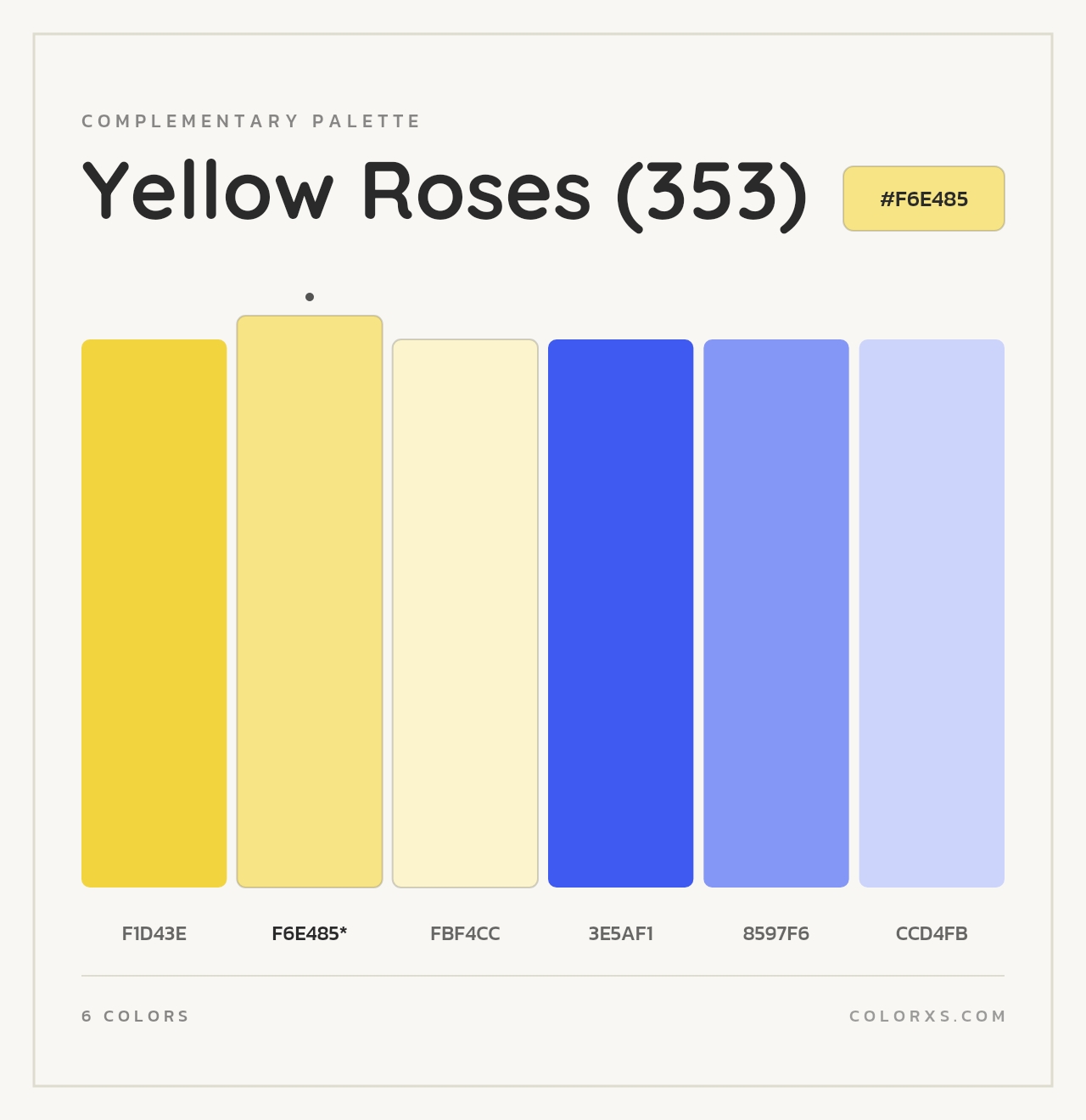 Yellow Roses (353) - Complementary Color Palette