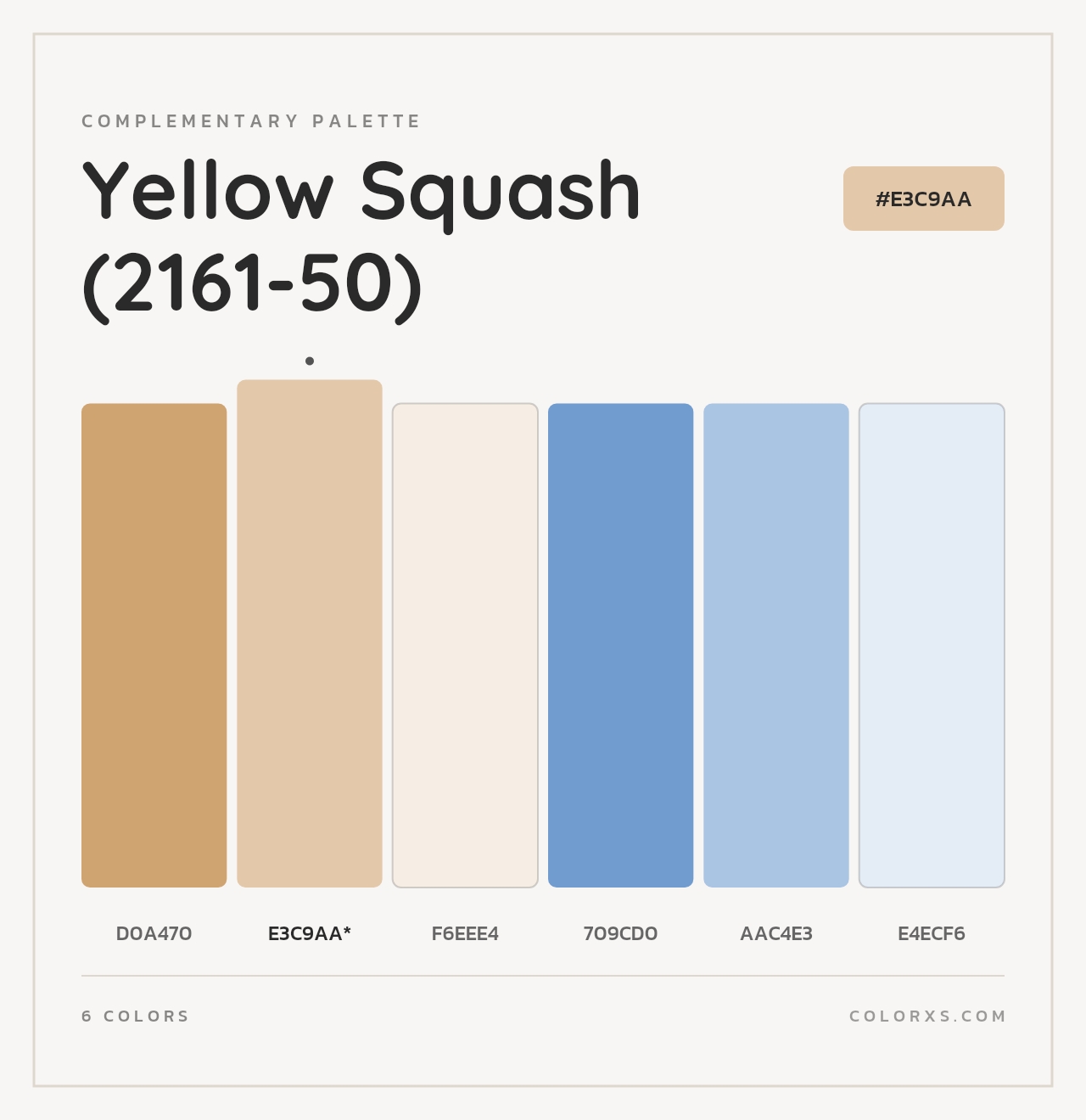 Yellow Squash (2161-50) - Complementary Color Palette