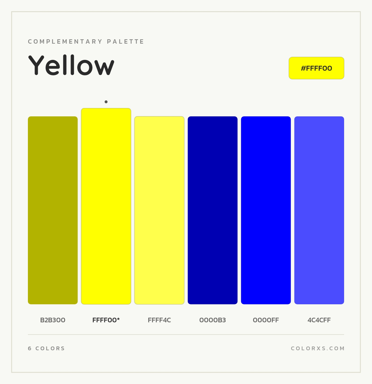 Yellow - Complementary Color Palette