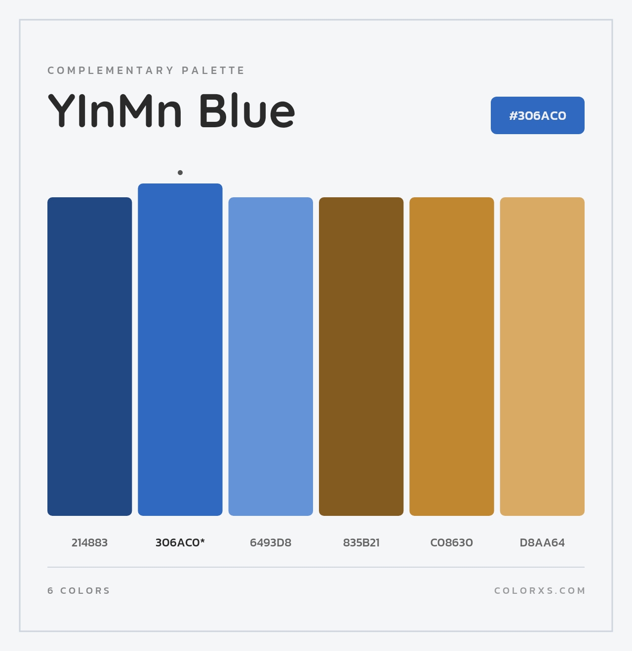 YInMn Blue - Complementary Color Palette