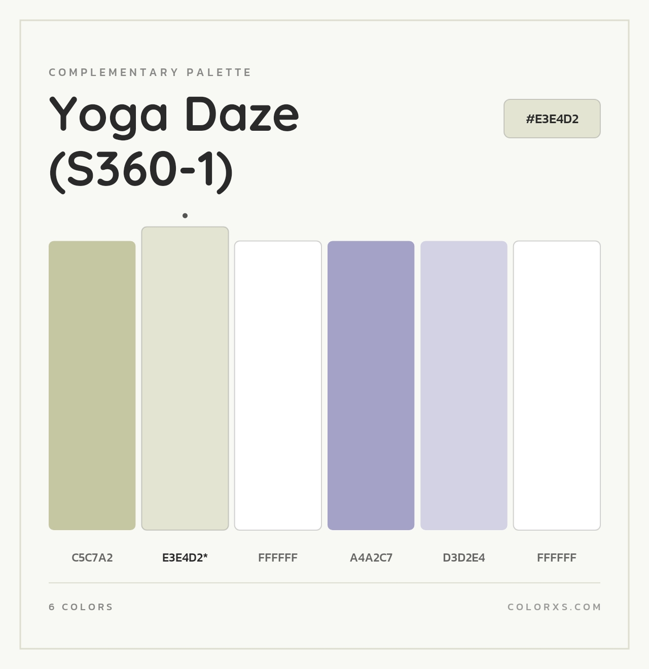 Yoga Daze (S360-1) - Complementary Color Palette