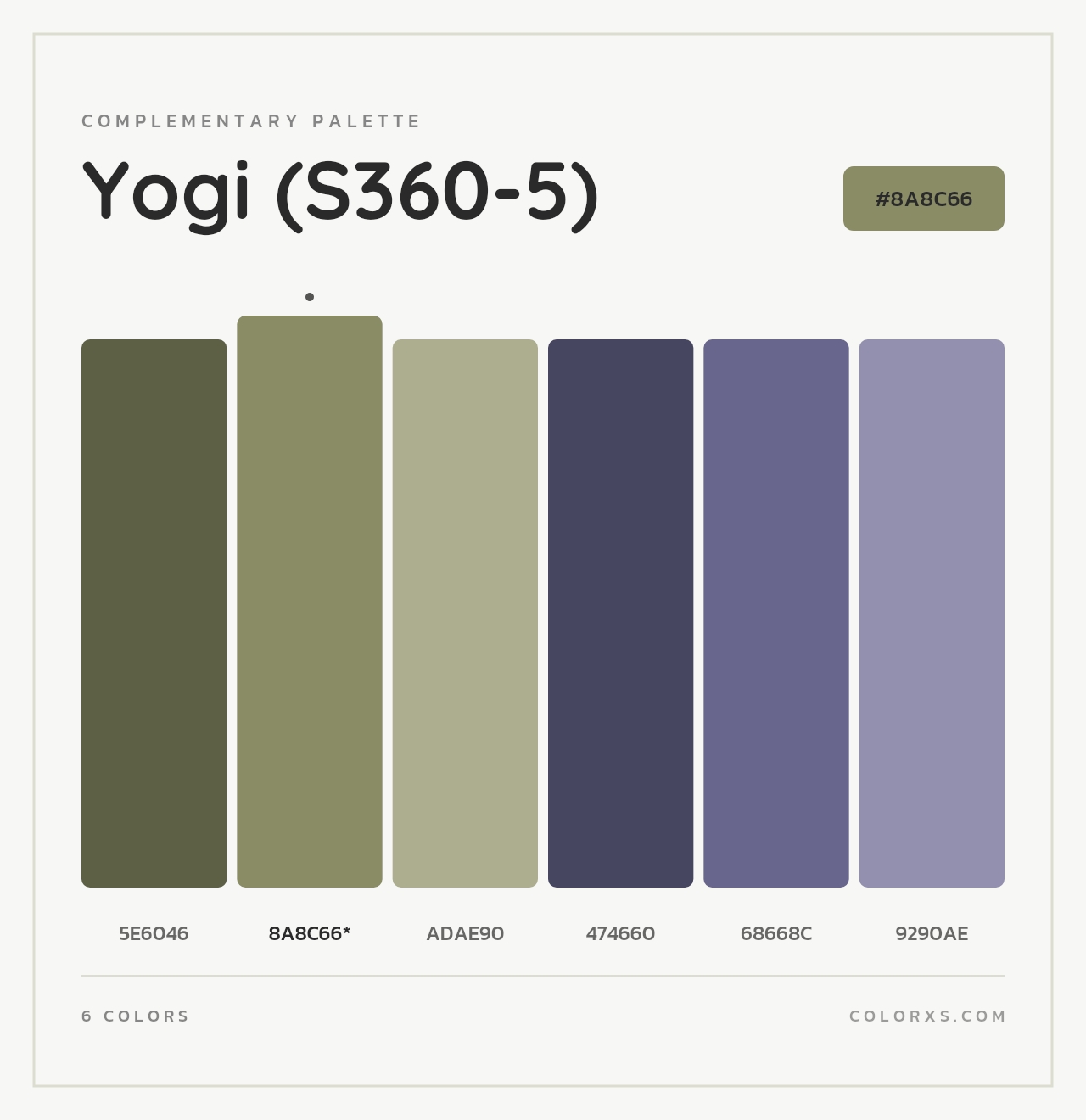 Yogi (S360-5) - Complementary Color Palette