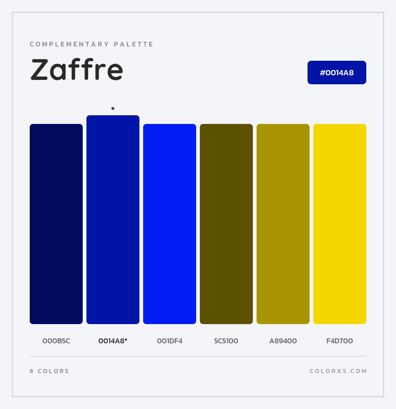 Zaffre - Complementary Color Palette