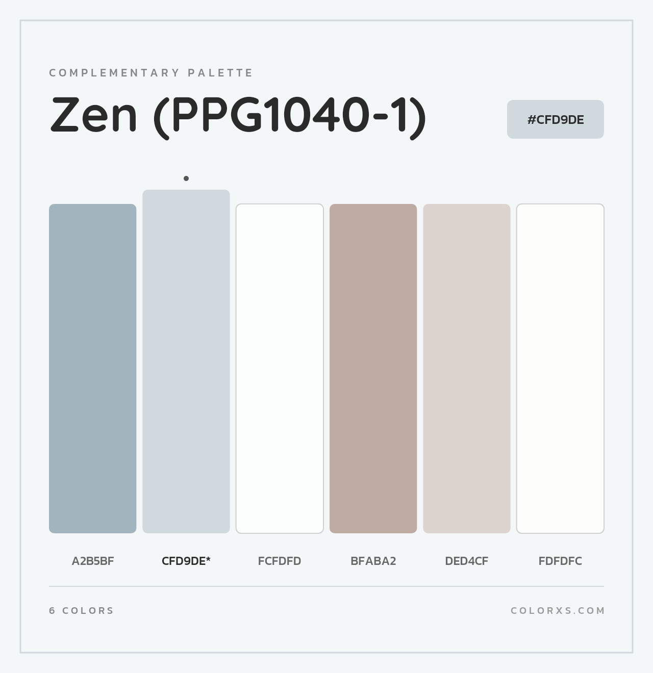 Zen (PPG1040-1) - Complementary Color Palette