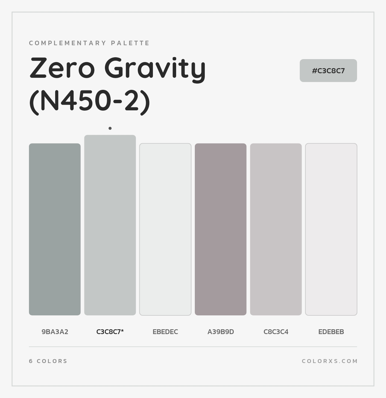 Zero Gravity (N450-2) - Complementary Color Palette