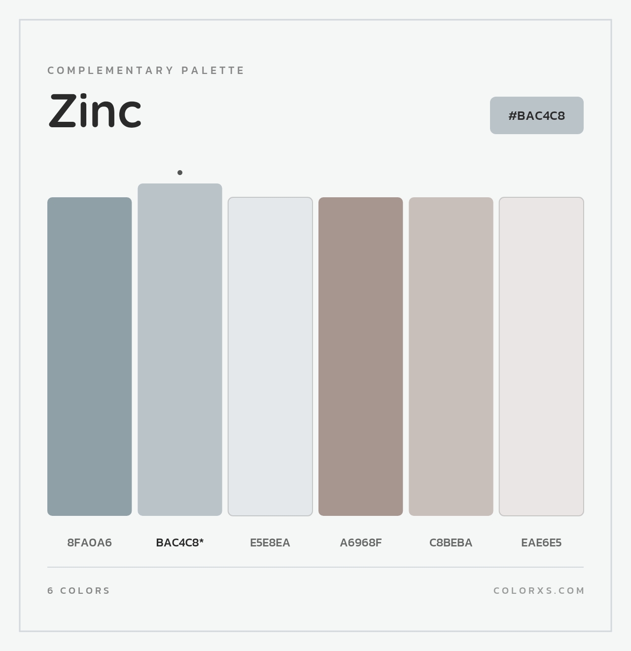 Zinc - Complementary Color Palette