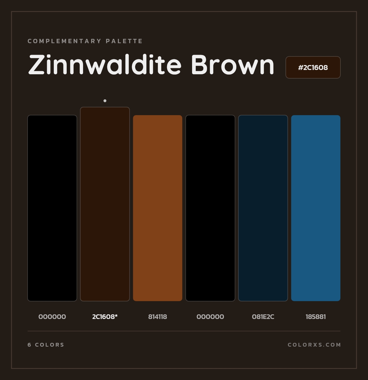Zinnwaldite Brown - Complementary Color Palette