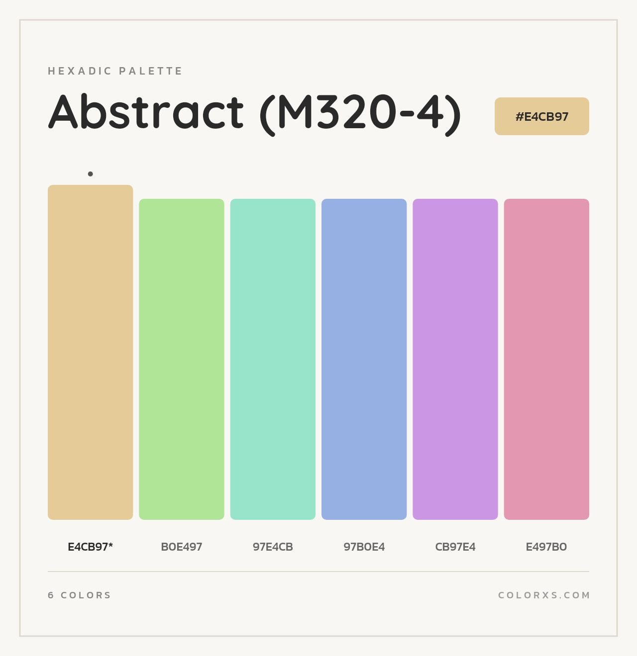 Abstract (M320-4) - Hexadic Color Palette