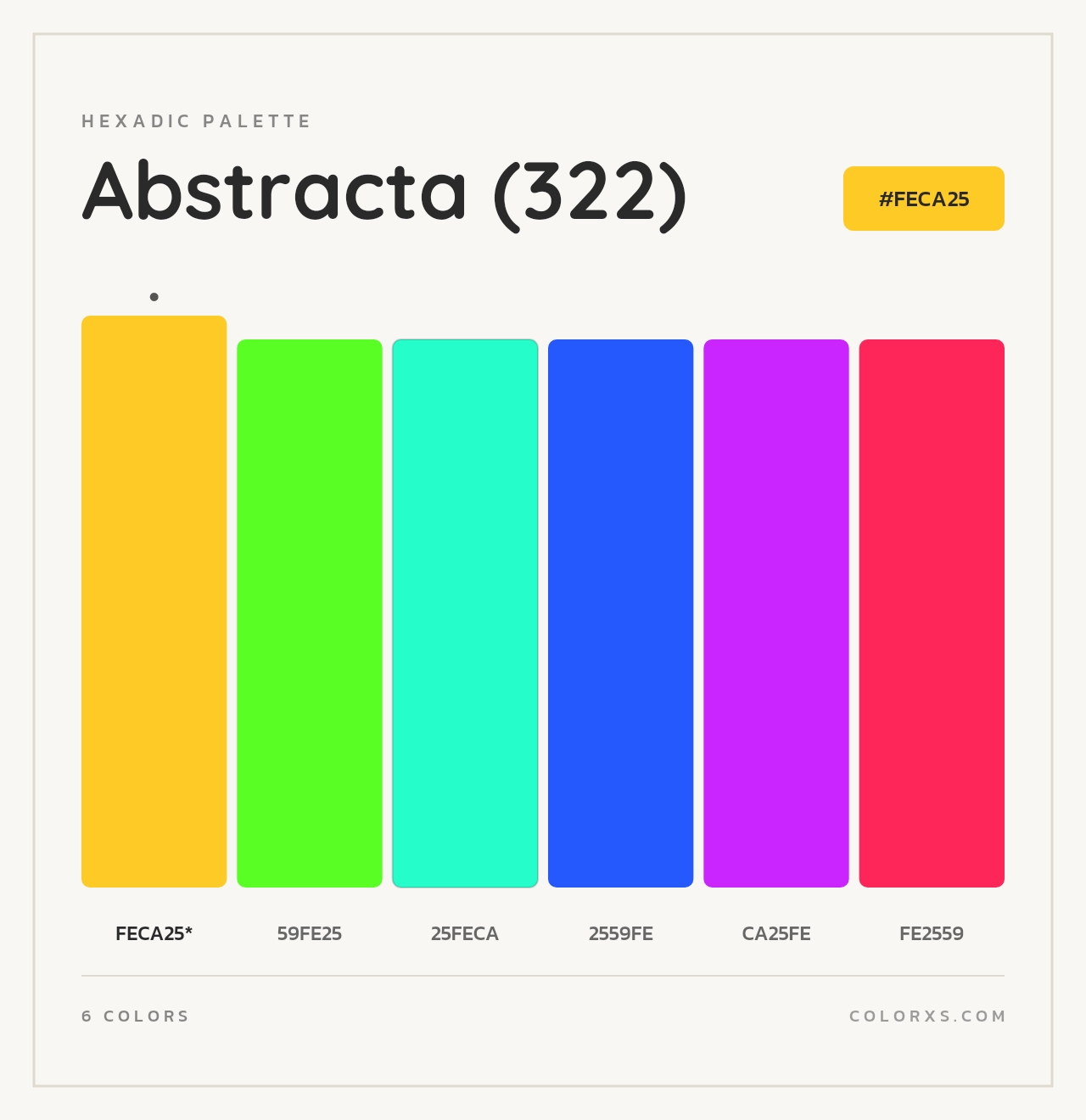 Abstracta (322) - Hexadic Color Palette