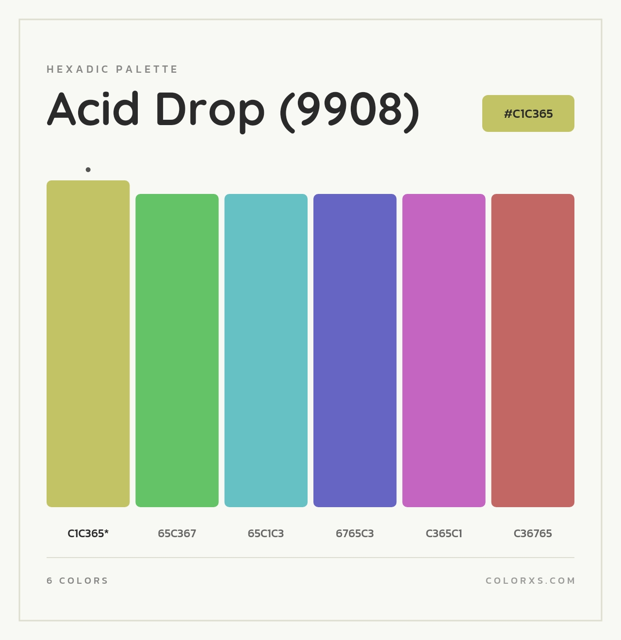 Acid Drop (9908) - Hexadic Color Palette