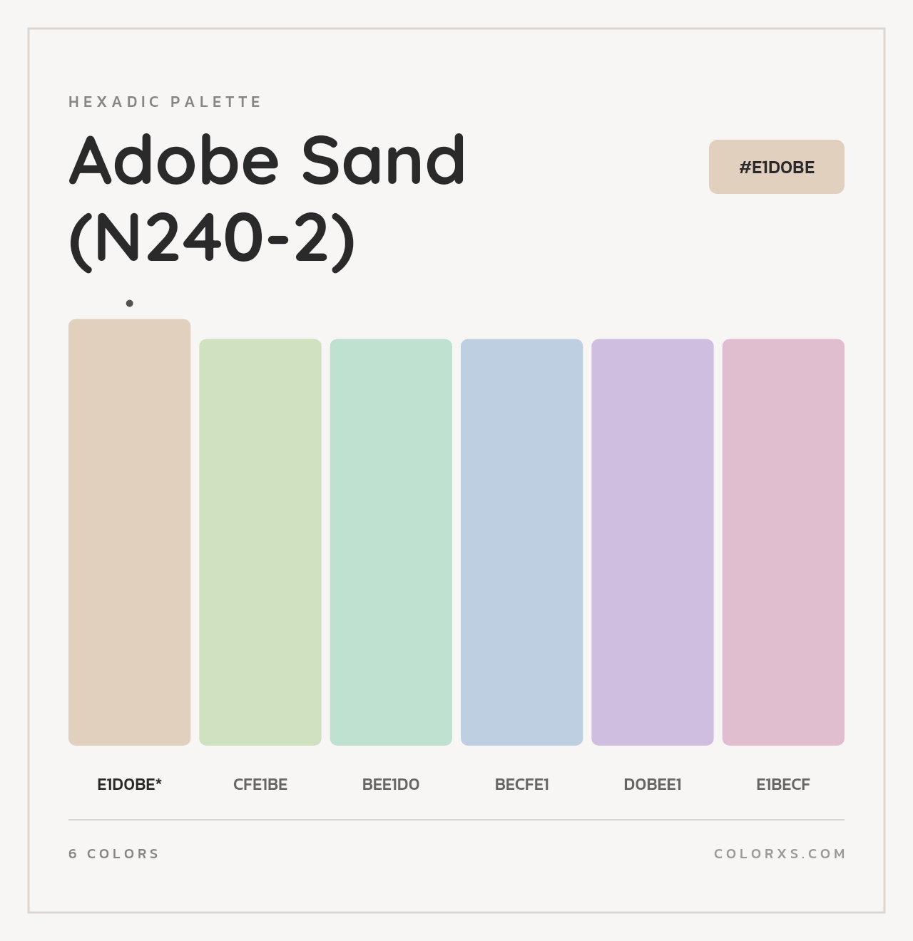 Adobe Sand (N240-2) - Hexadic Color Palette