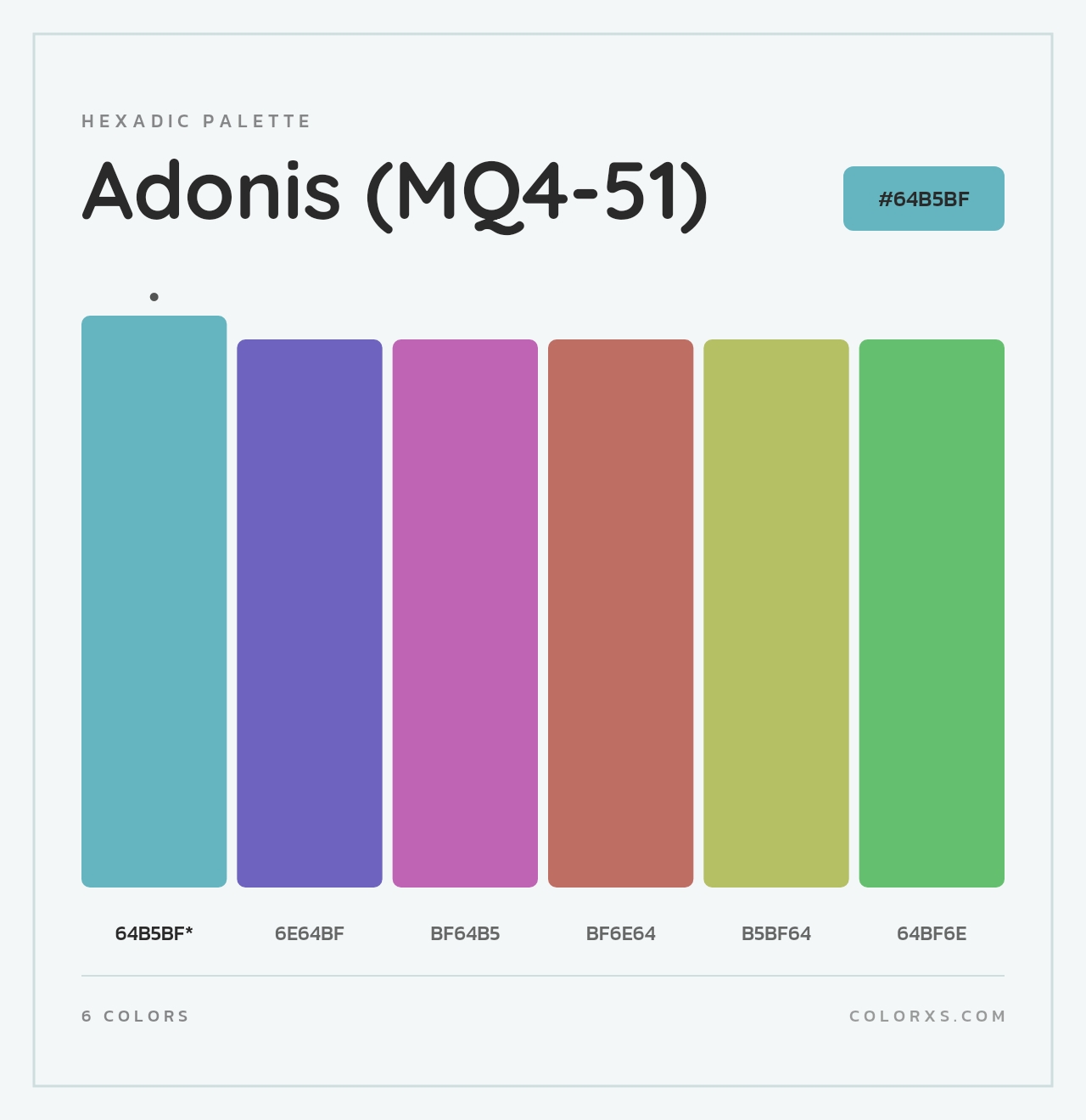 Adonis (MQ4-51) - Hexadic Color Palette