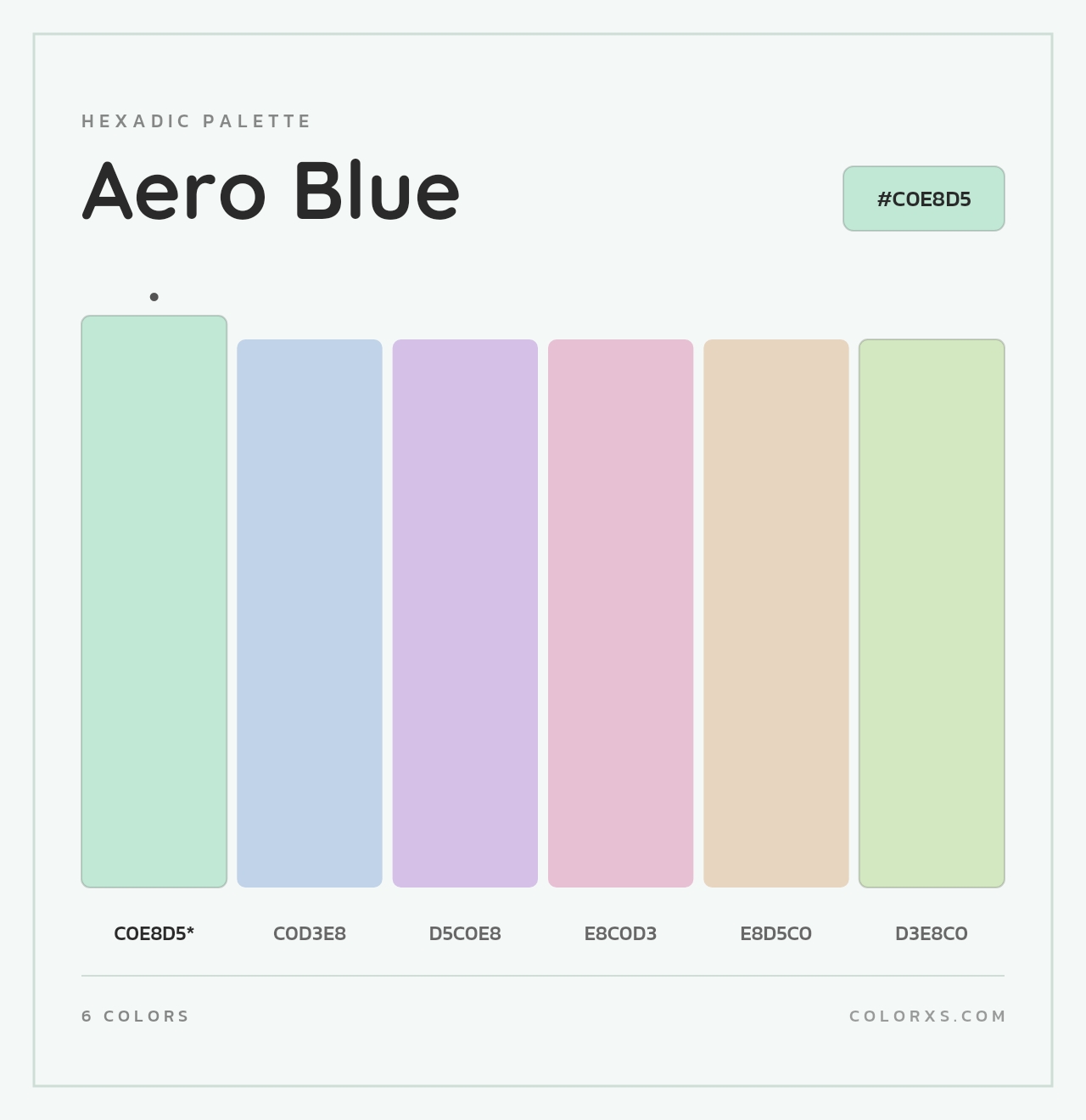 Aero Blue - Hexadic Color Palette