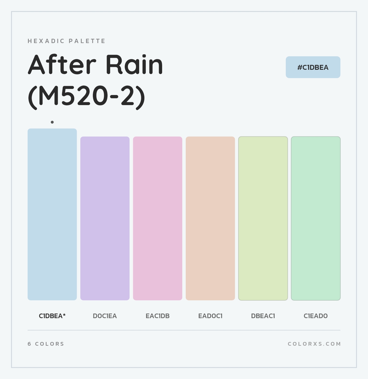 After Rain (M520-2) - Hexadic Color Palette