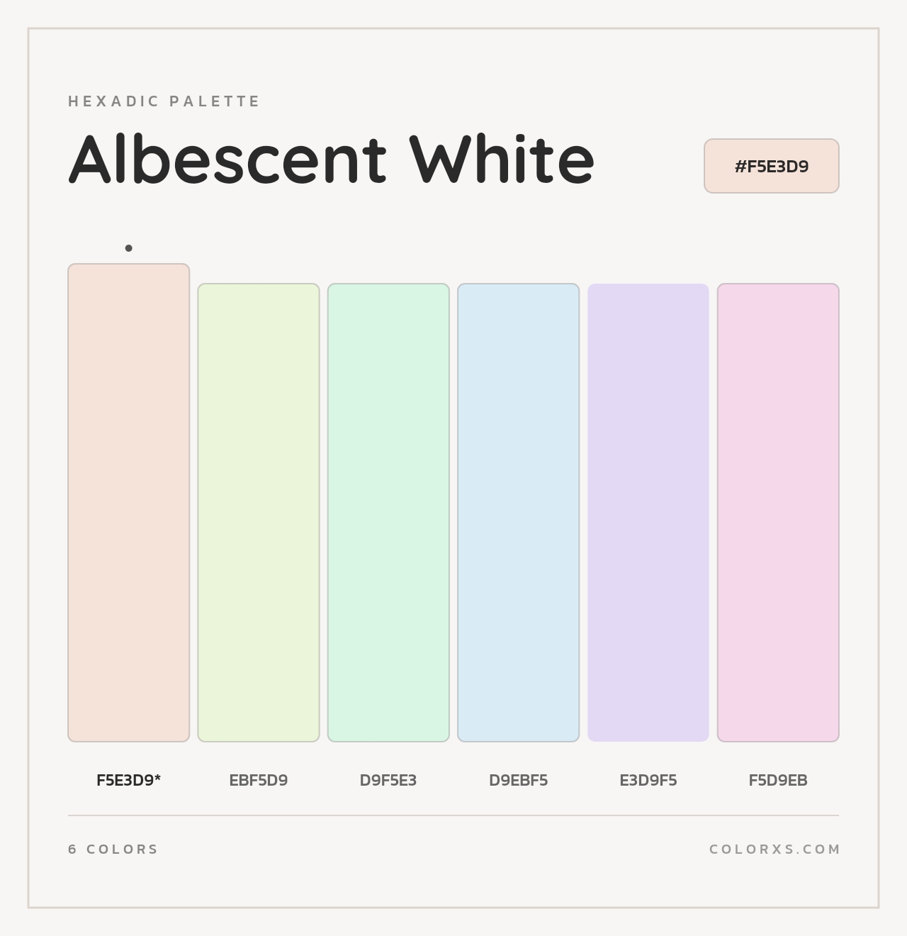 Albescent White - Hexadic Color Palette
