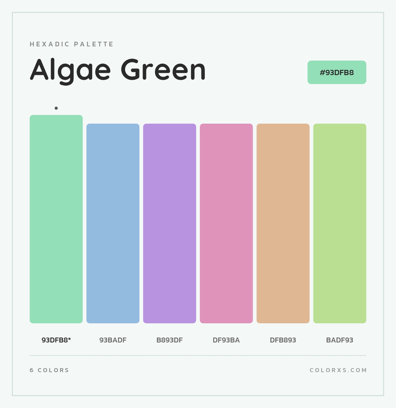 Algae Green - Hexadic Color Palette