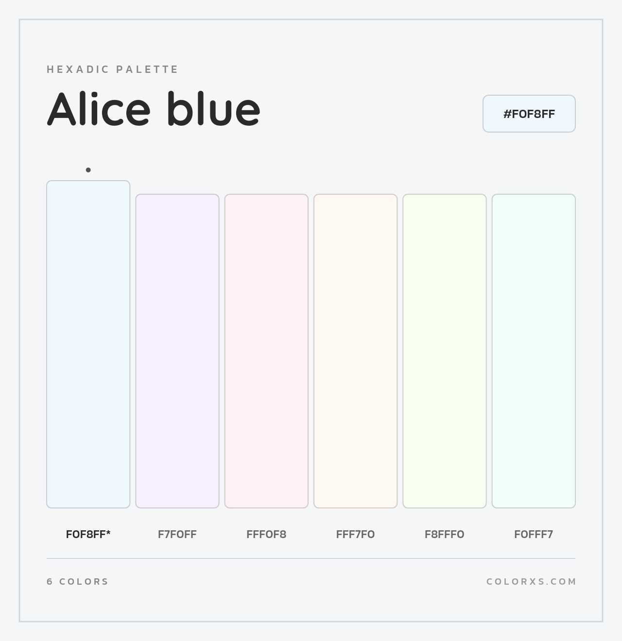 Alice blue - Hexadic Color Palette