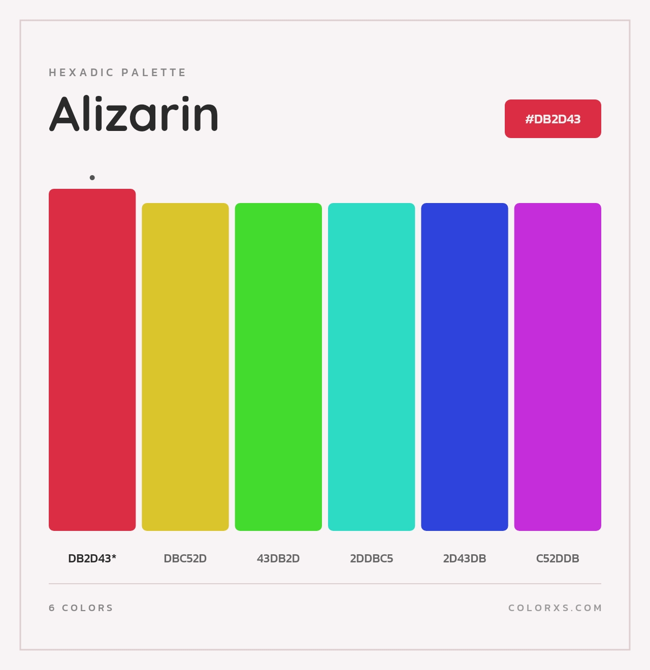 Alizarin - Hexadic Color Palette