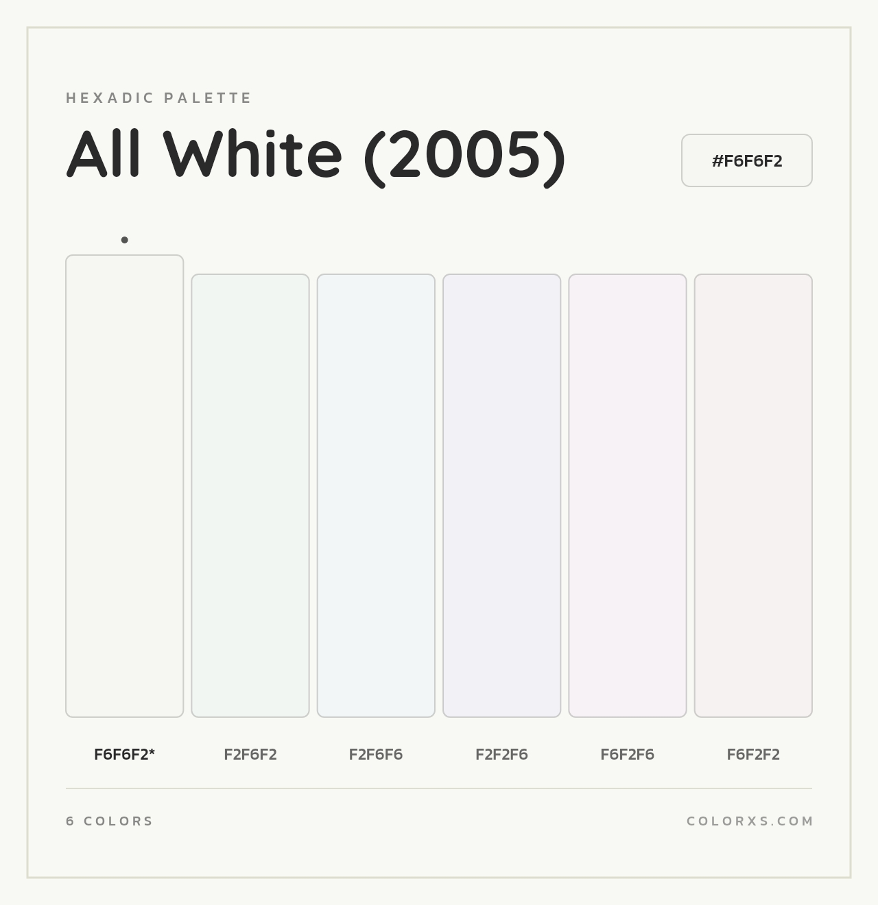 All White (2005) - Hexadic Color Palette