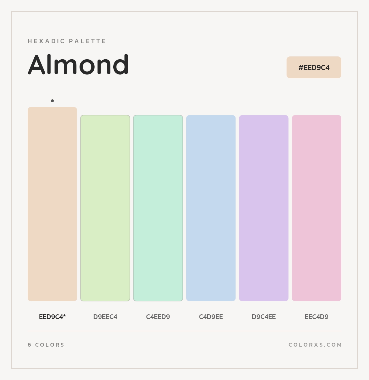 Almond - Hexadic Color Palette