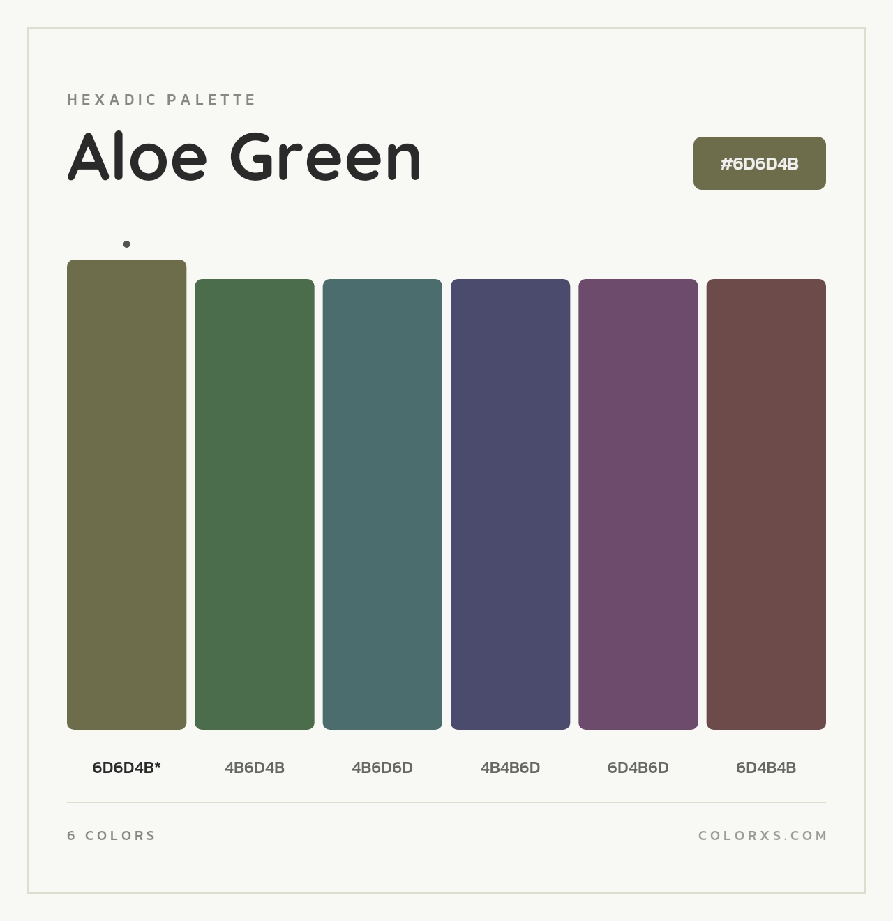 Aloe Green - Hexadic Color Palette
