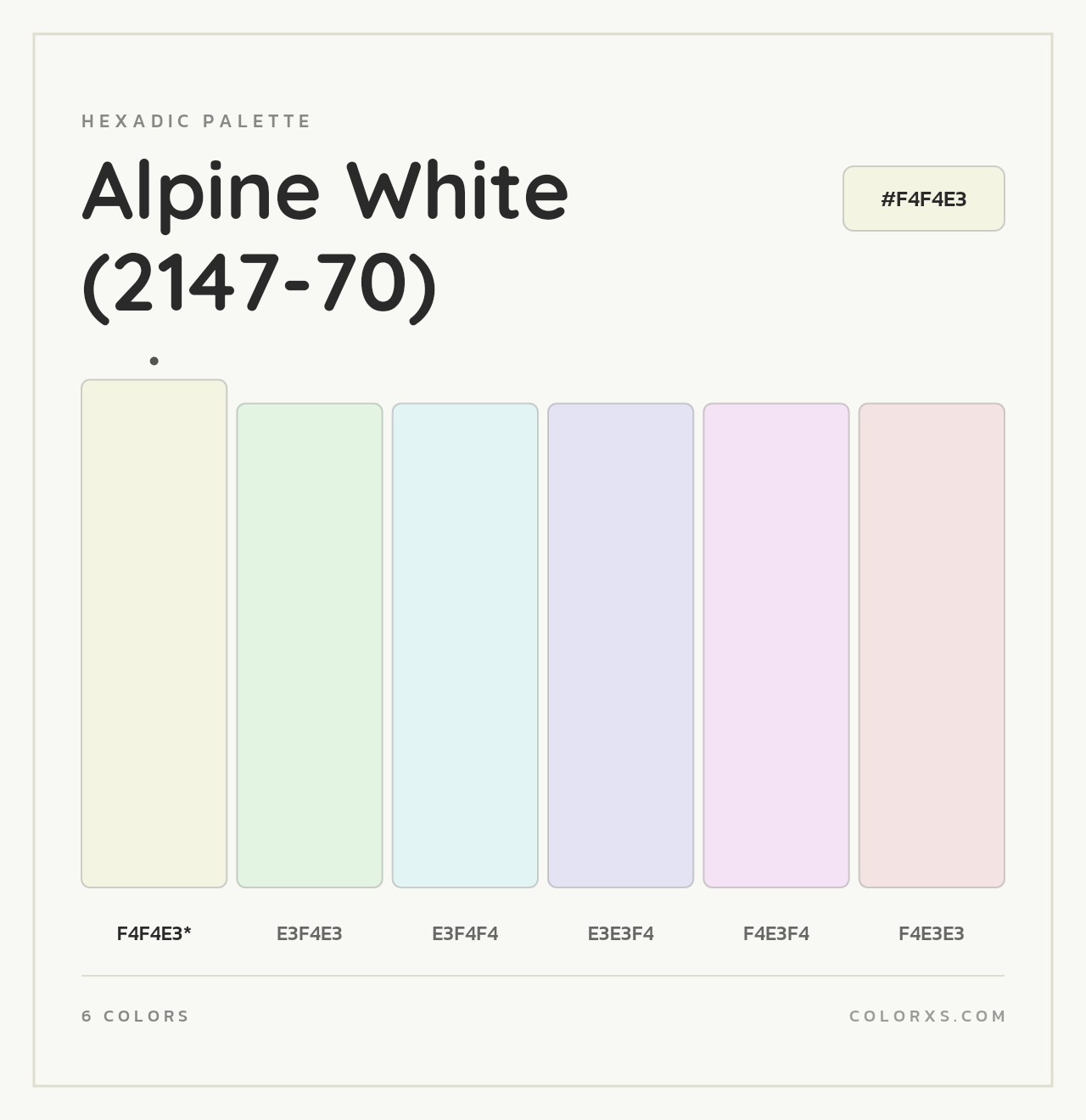 Alpine White (2147-70) - Hexadic Color Palette