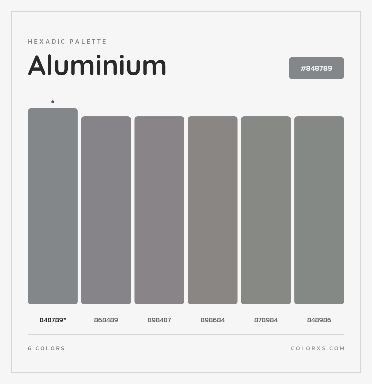 Aluminium - Hexadic Color Palette