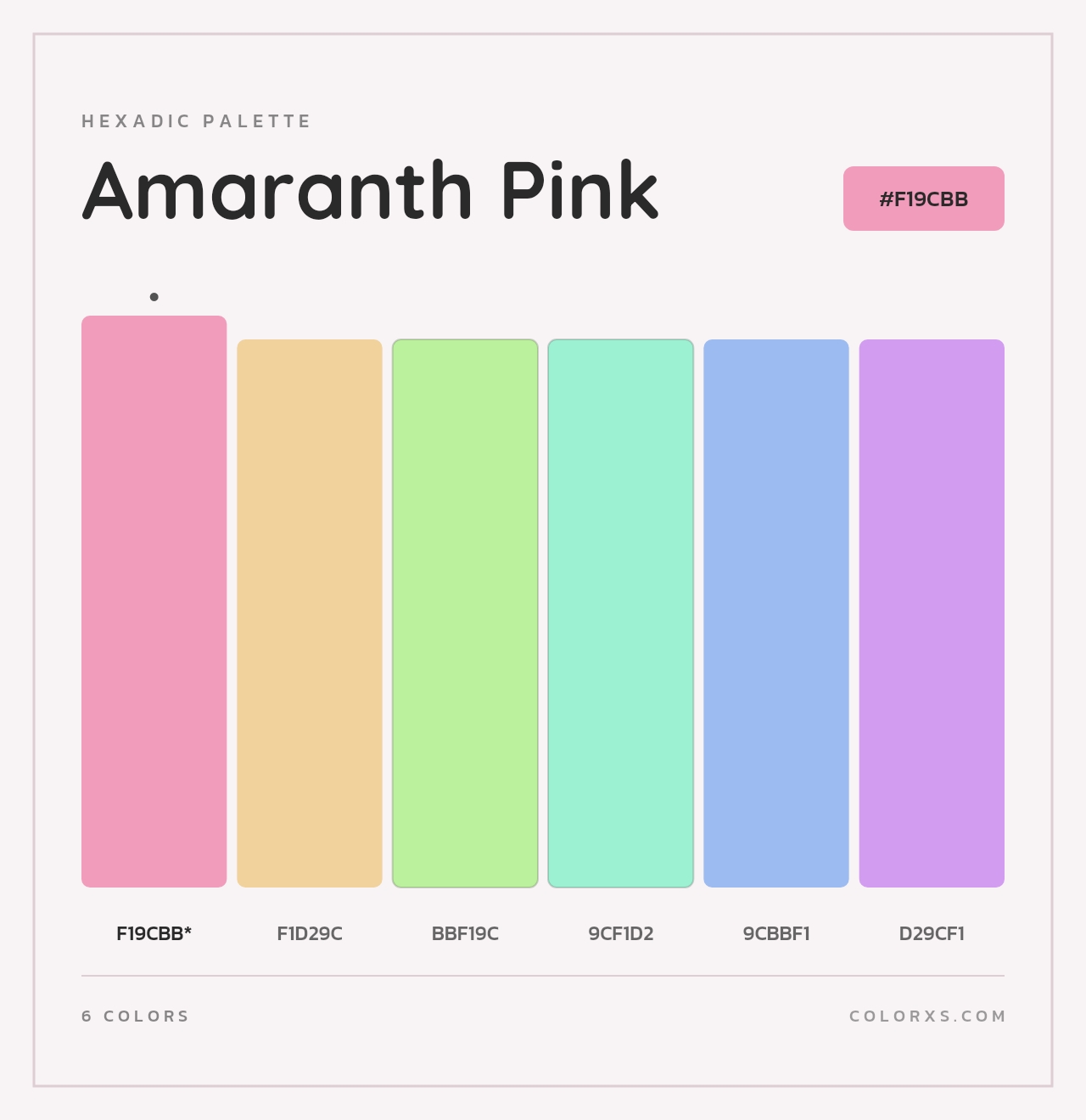 Amaranth Pink - Hexadic Color Palette