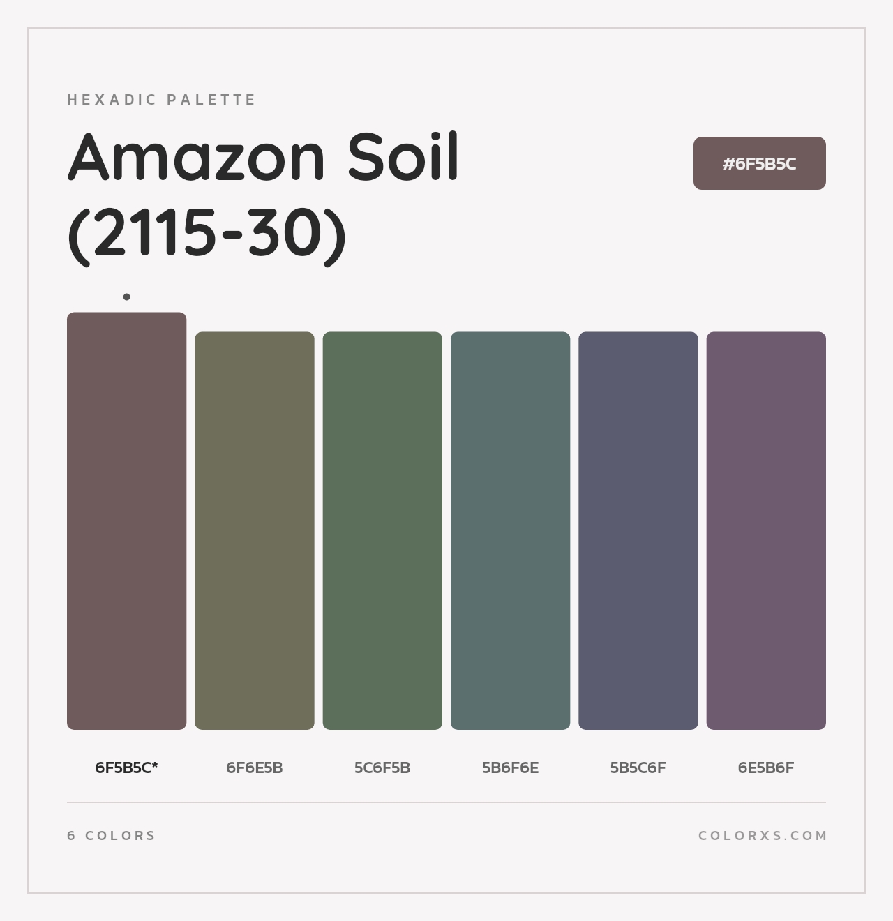Amazon Soil (2115-30) - Hexadic Color Palette