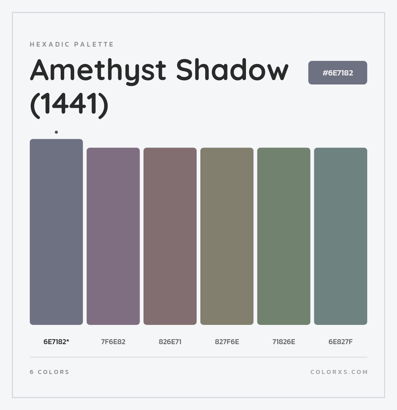 Amethyst Shadow (1441) - Hexadic Color Palette
