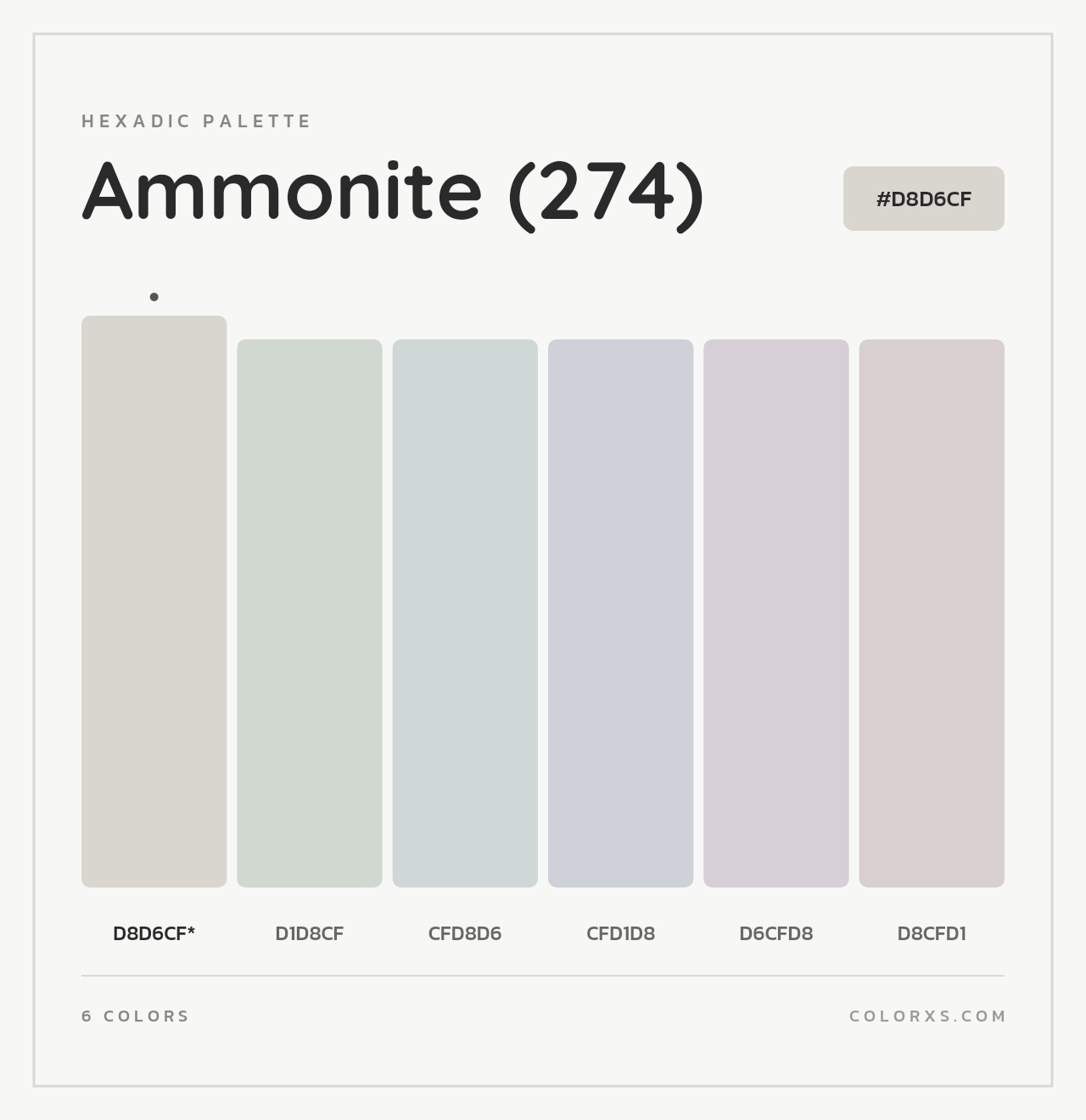 Ammonite (274) - Hexadic Color Palette