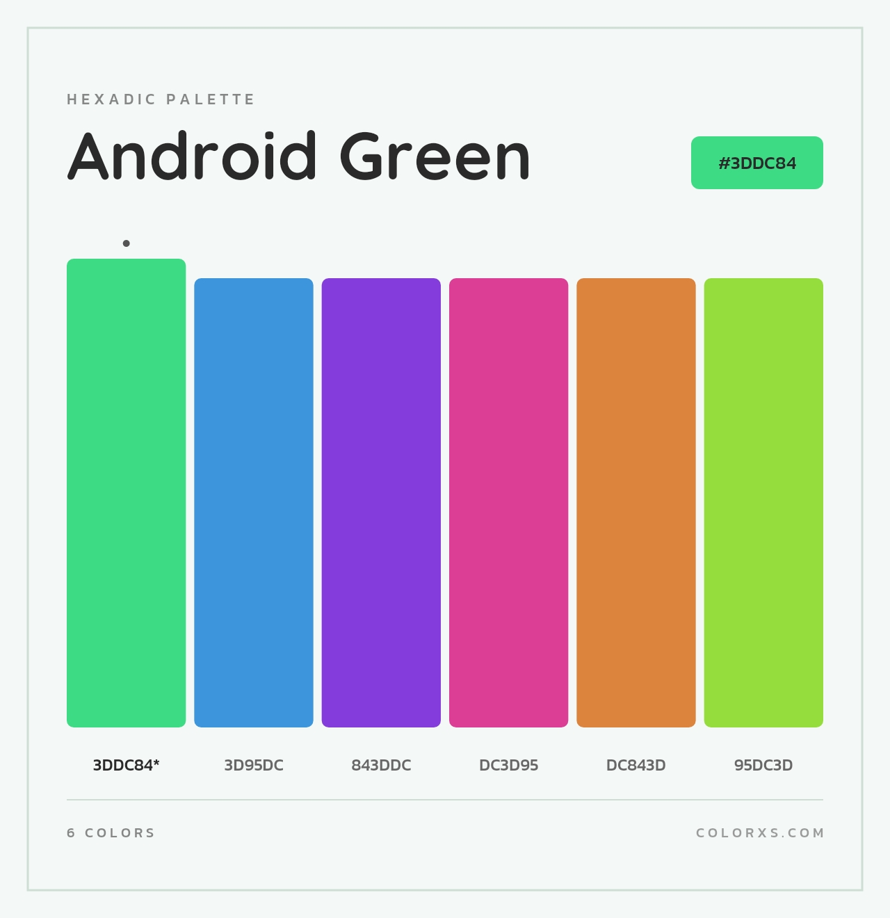 Android Green - Hexadic Color Palette