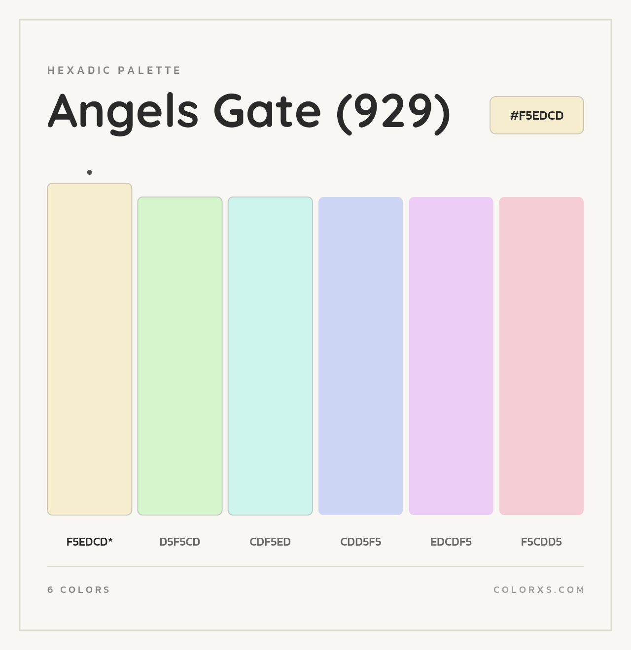Angels Gate (929) - Hexadic Color Palette