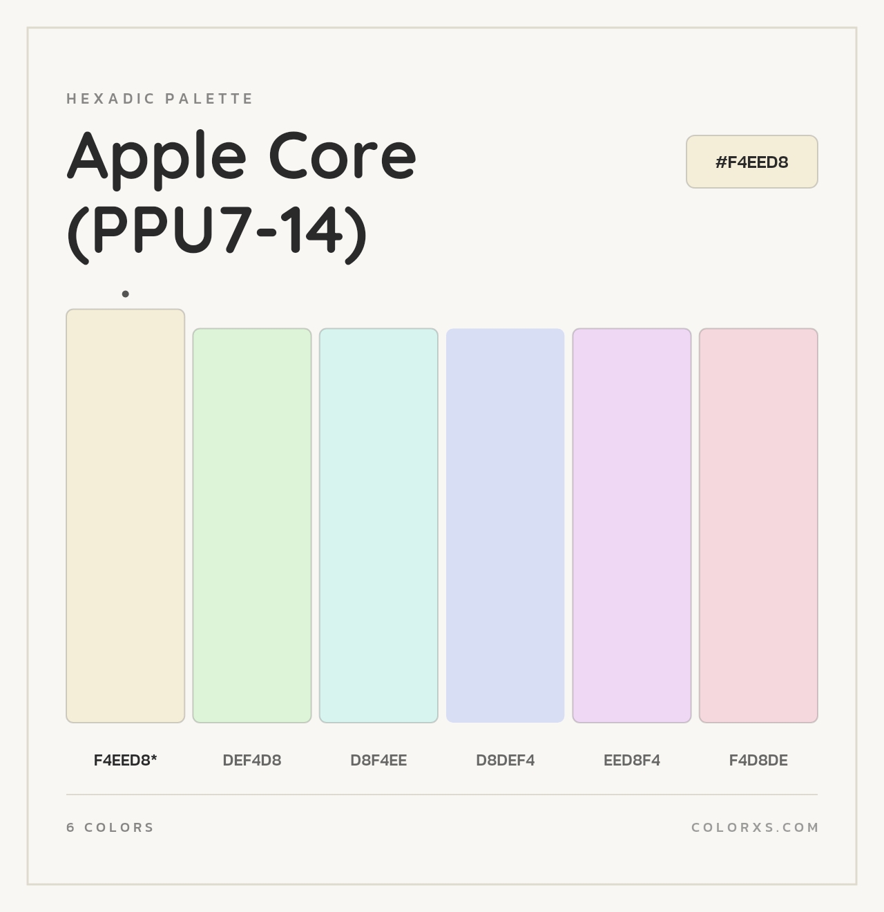 Apple Core (PPU7-14) - Hexadic Color Palette