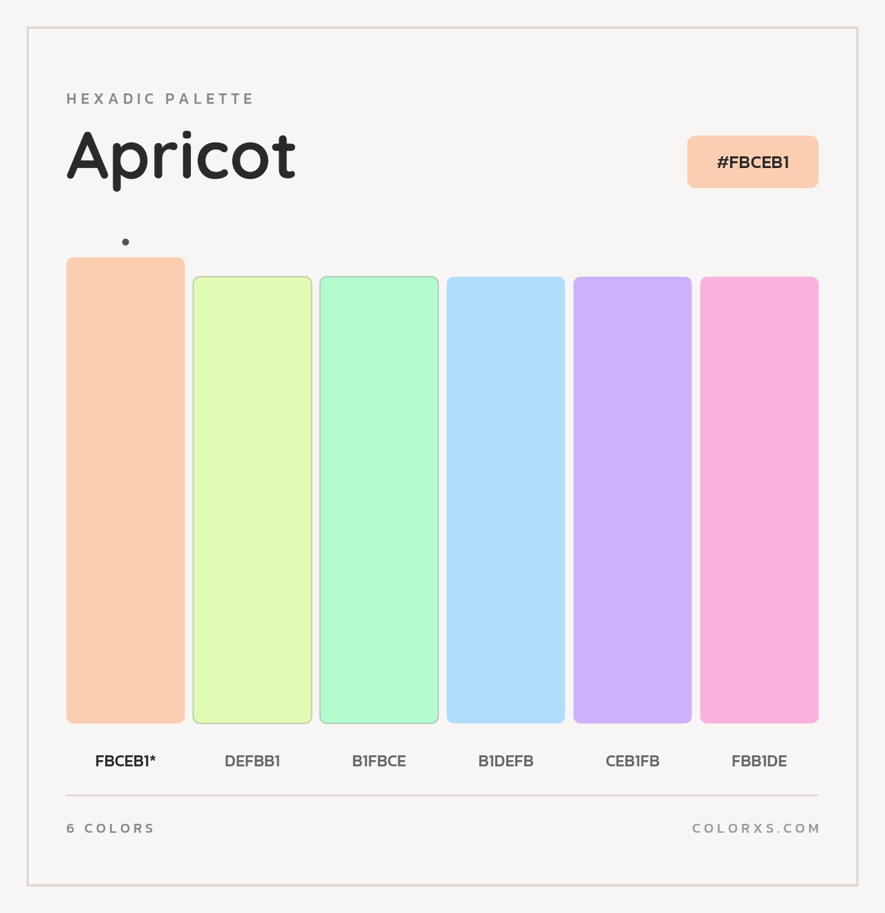 Apricot - Hexadic Color Palette