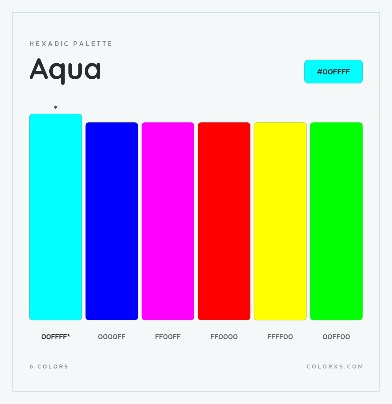 Aqua - Hexadic Color Palette