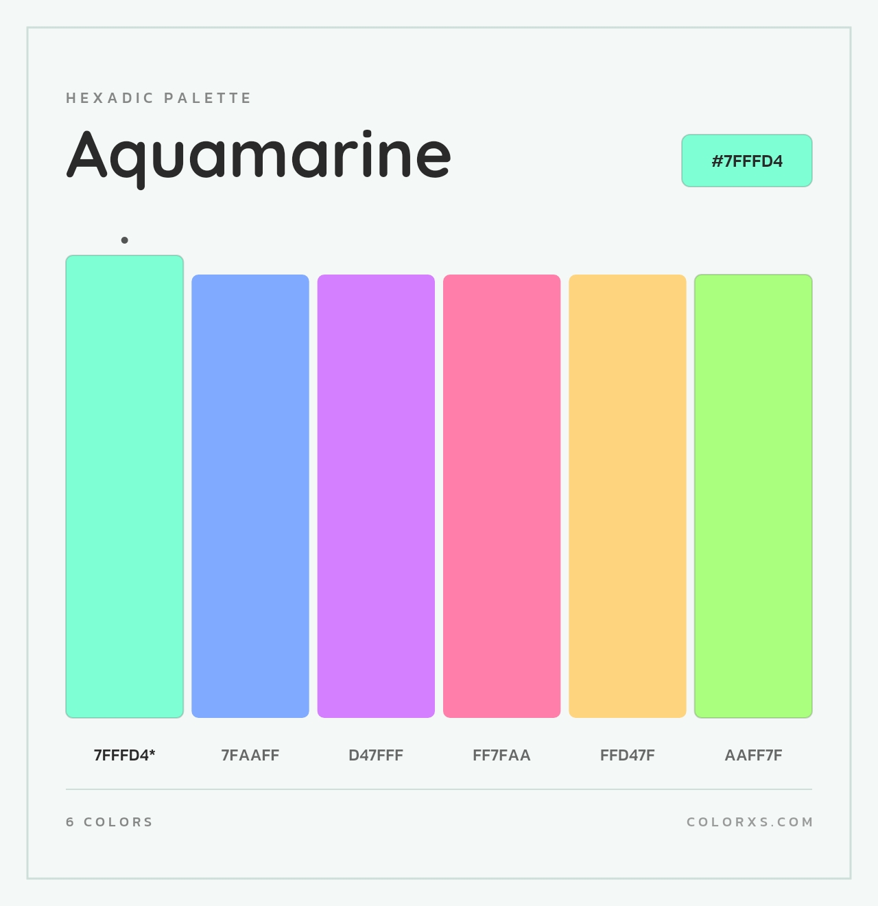 Aquamarine - Hexadic Color Palette
