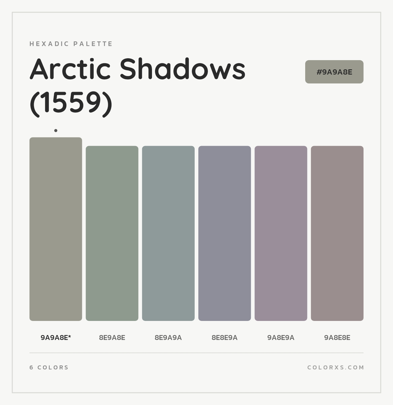 Arctic Shadows (1559) - Hexadic Color Palette