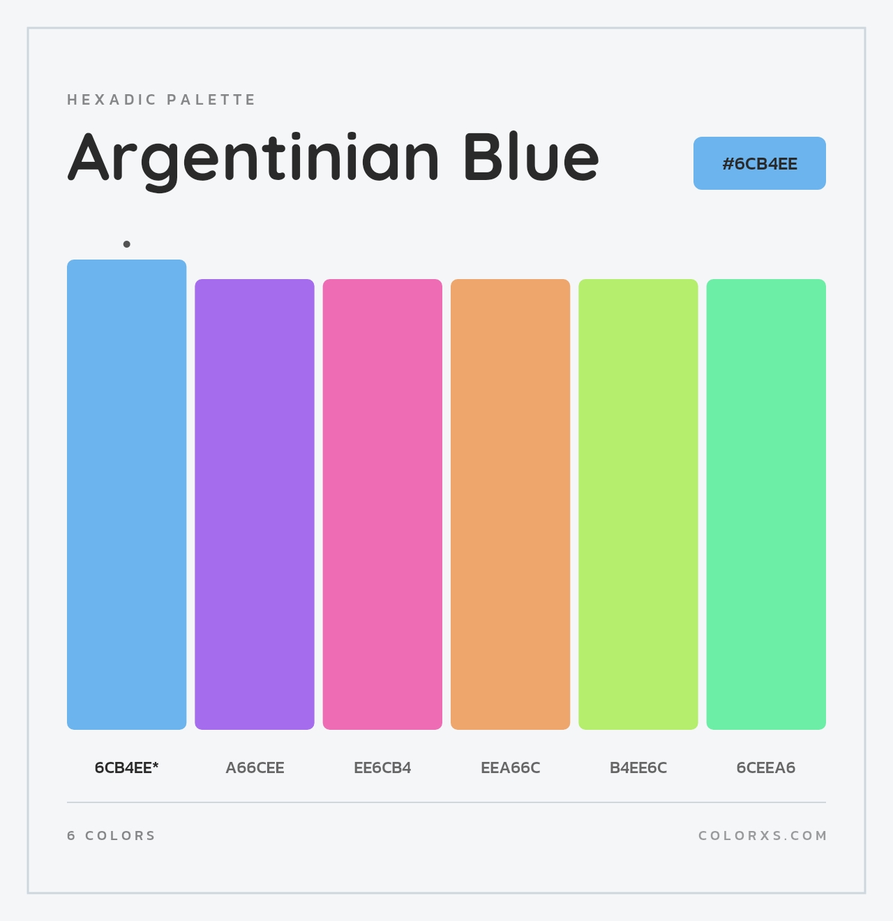 Argentinian Blue - Hexadic Color Palette