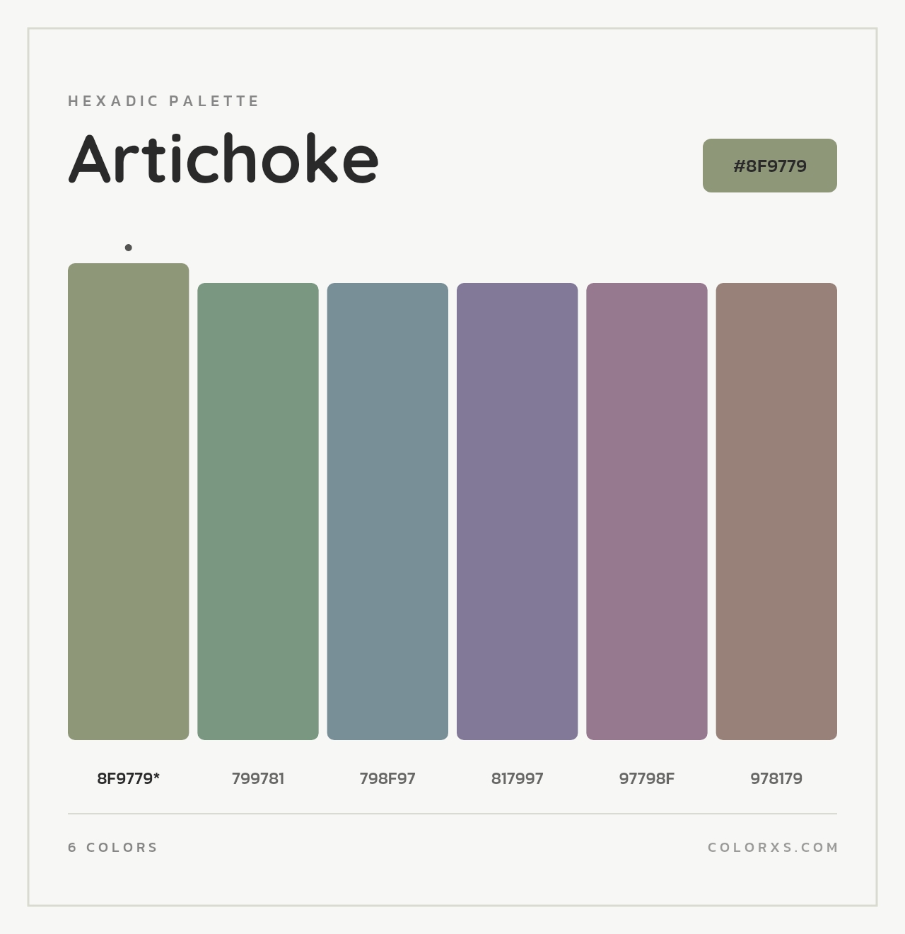 Artichoke - Hexadic Color Palette